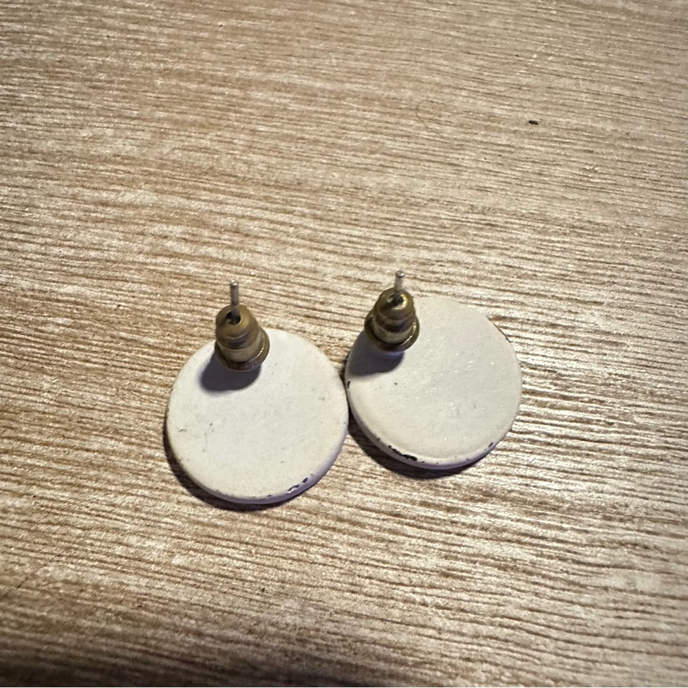 Tory Burch Purple and Gold Earrings - Picture 3 of 4